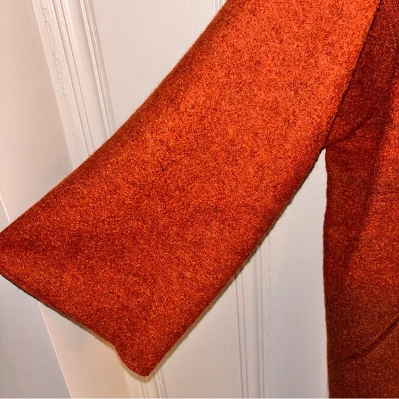 Eileen Fisher women XL rust orange open cardigan sweater alpaca wool blend - Picture 8 of 8